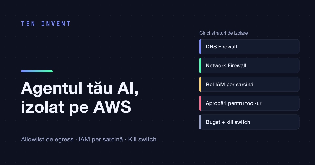 Agentul tău nu are nevoie de tot internetul: controlul egress și permisiunile pe AWS
