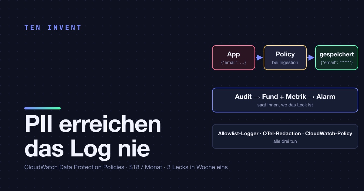 CloudWatch Data Protection Policies: PII maskieren, bevor sie in Ihren Logs landen