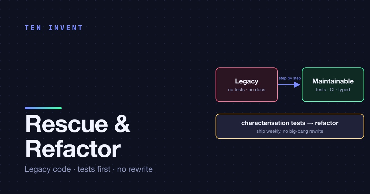 How We Rescue & Refactor — Fixing Legacy Code Without Starting Over