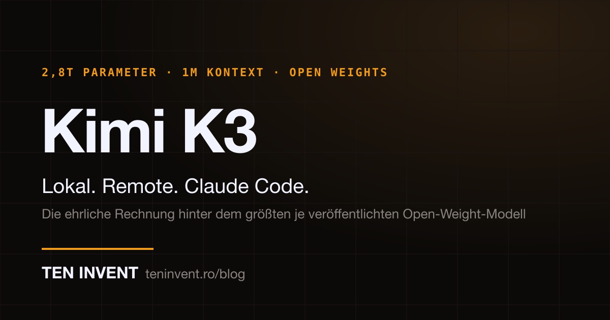 Kimi K3: was es konkret bedeutet, es lokal zu betreiben, remote zu nutzen oder in Claude Code einzubinden