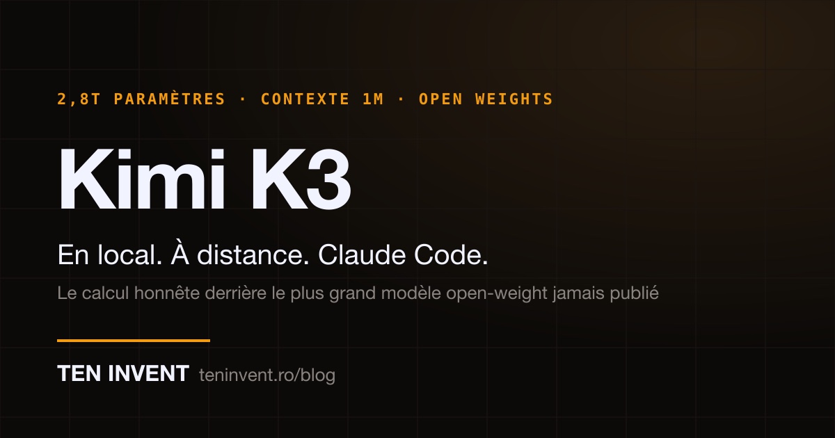 Kimi K3 : ce que signifie, concrètement, le faire tourner en local, l'utiliser à distance ou le brancher sur Claude Code