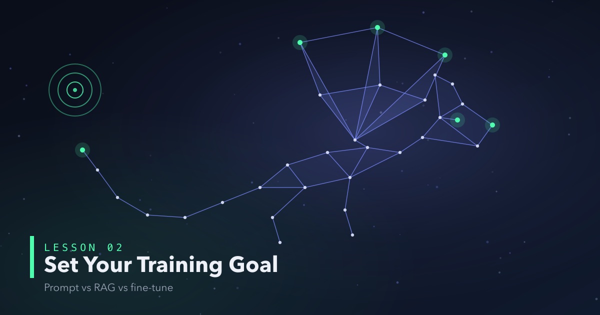 Set Your Training Goal: Prompt, RAG, or Fine-Tune?